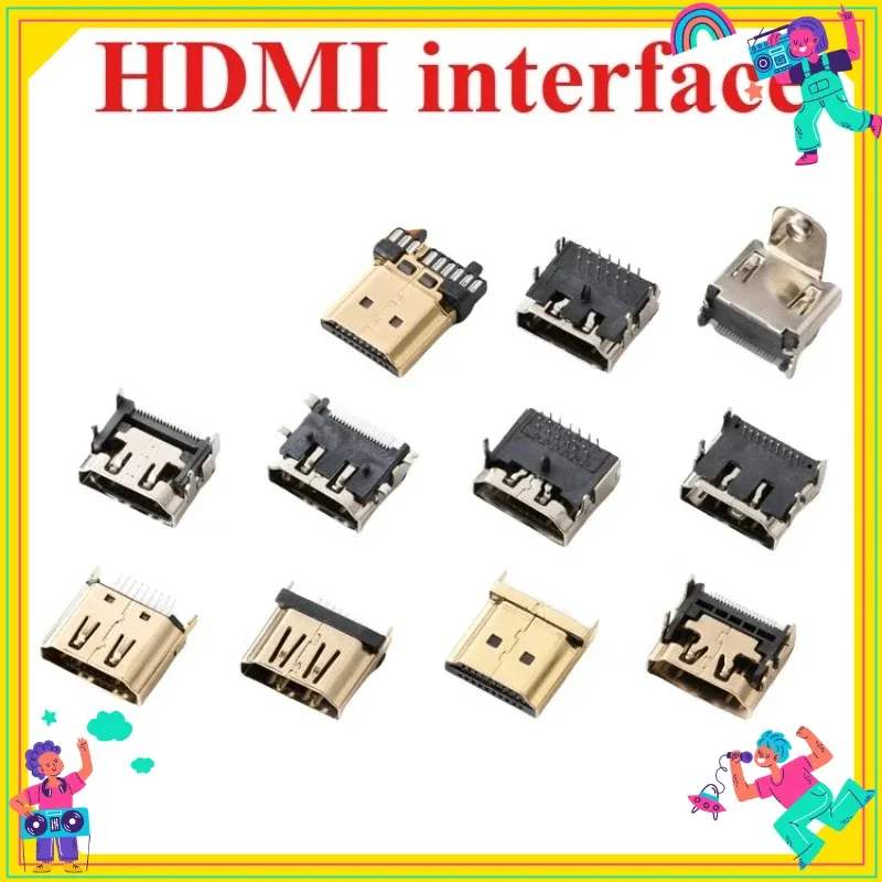 Connecteur HDMI 19 broches vertical SMD pour PCB - Lot de 5 - Image 2