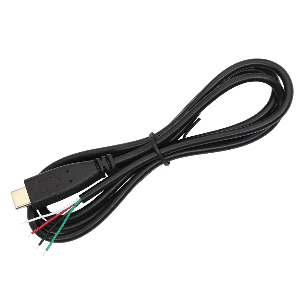 Câble USB Type-C Mâle vers Fils Dénudés (Pigtail) - 2 ou 4 Broches - 1m - Image 4