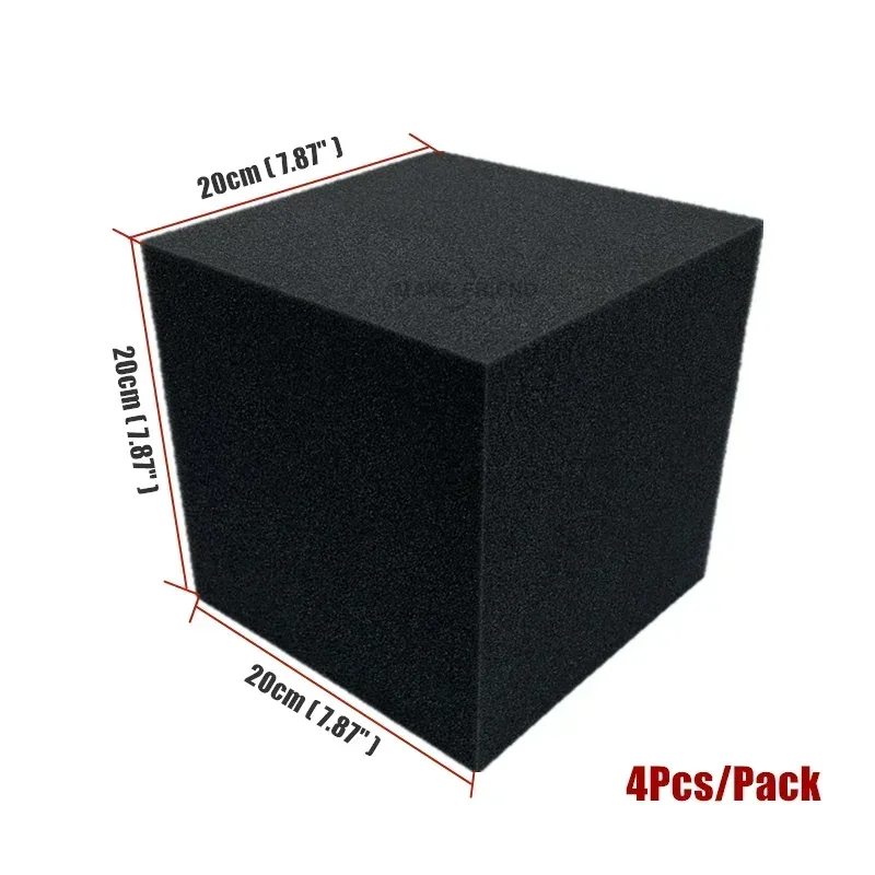 Lot de 4 Cubes Acoustiques 20x20x20 cm - Pièges à Basses en Mousse Polyuréthane pour Studio d'Enregistrement - Image 2