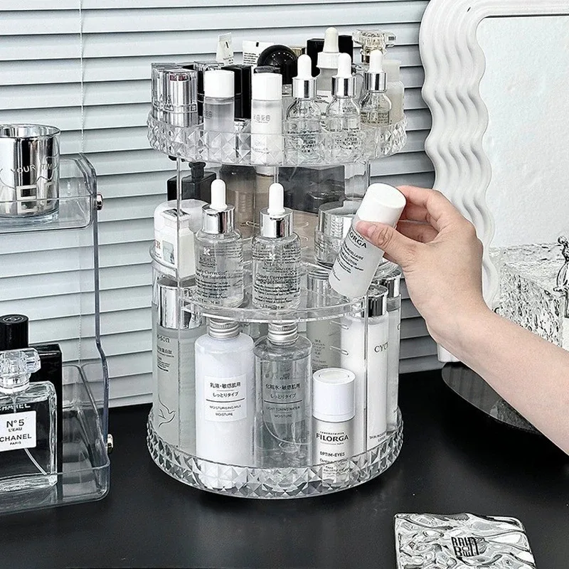 Organisateur de cosmétiques rotatif à 360° avec niveaux réglables - Image 1