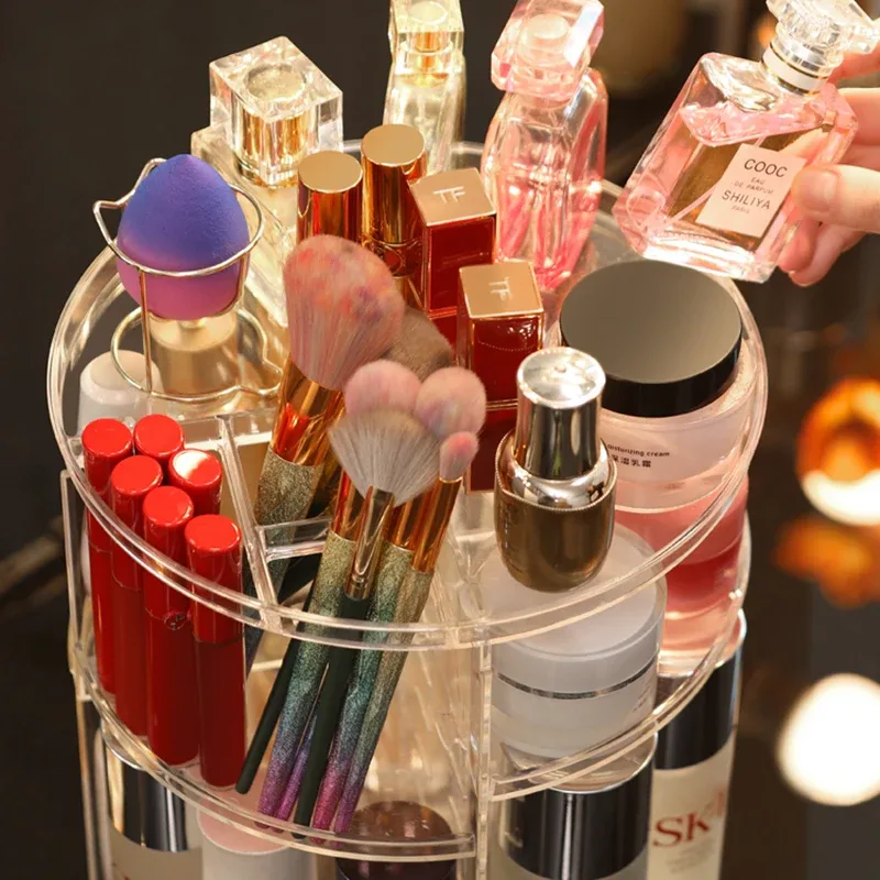 Organisateur de cosmétiques rotatif à 360° avec niveaux réglables - Image 3