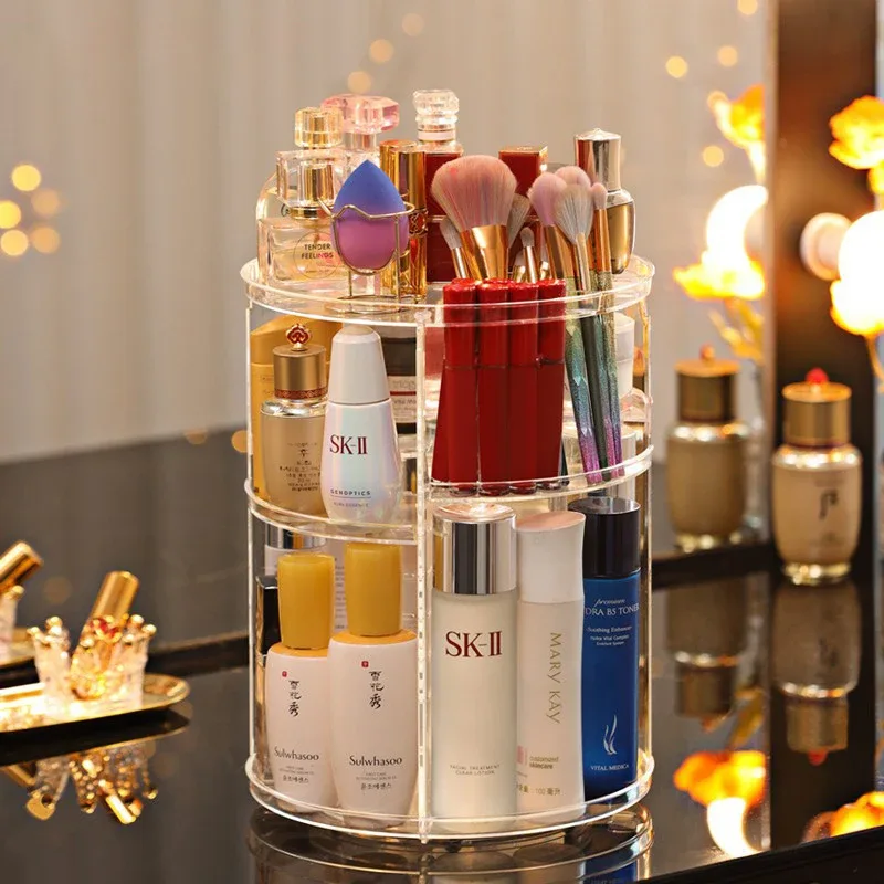 Organisateur de cosmétiques rotatif à 360° avec niveaux réglables - Image 2