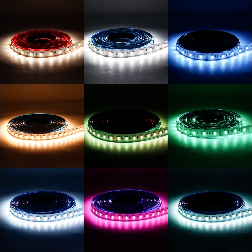 Ruban LED flexible 5m 5050 RGBCCT (5-en-1), 60/96 LED/m, 2700K-6500K, 12V/24V - Image 4