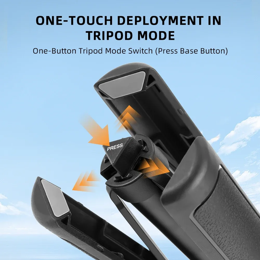 Trépied et perche à selfie extensible Flymile pour DJI Pocket 3, Action 5 Pro, Insta360 X5 et GoPro - Image 4