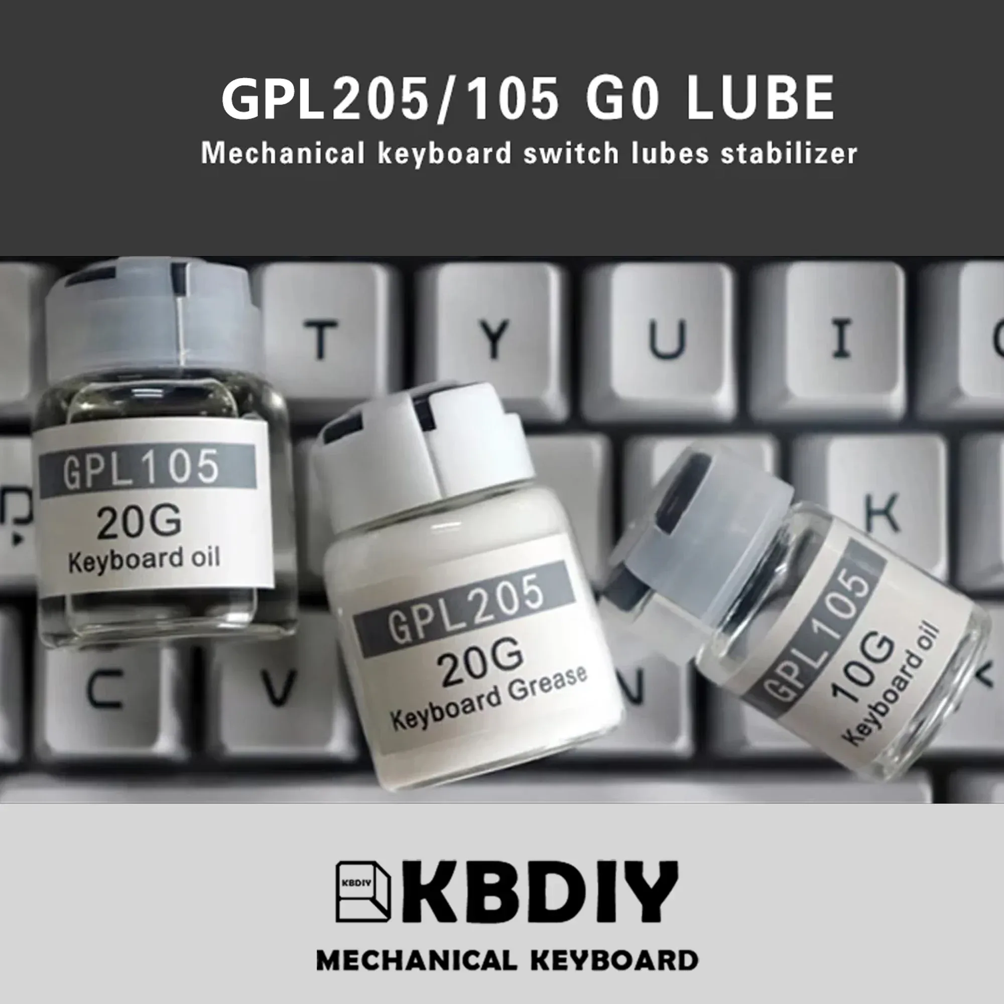 Kit de lubrification KBDiy pour interrupteurs et stabilisateurs de clavier (GPL 205g0, 105, XHT-BDZ) - Image 5