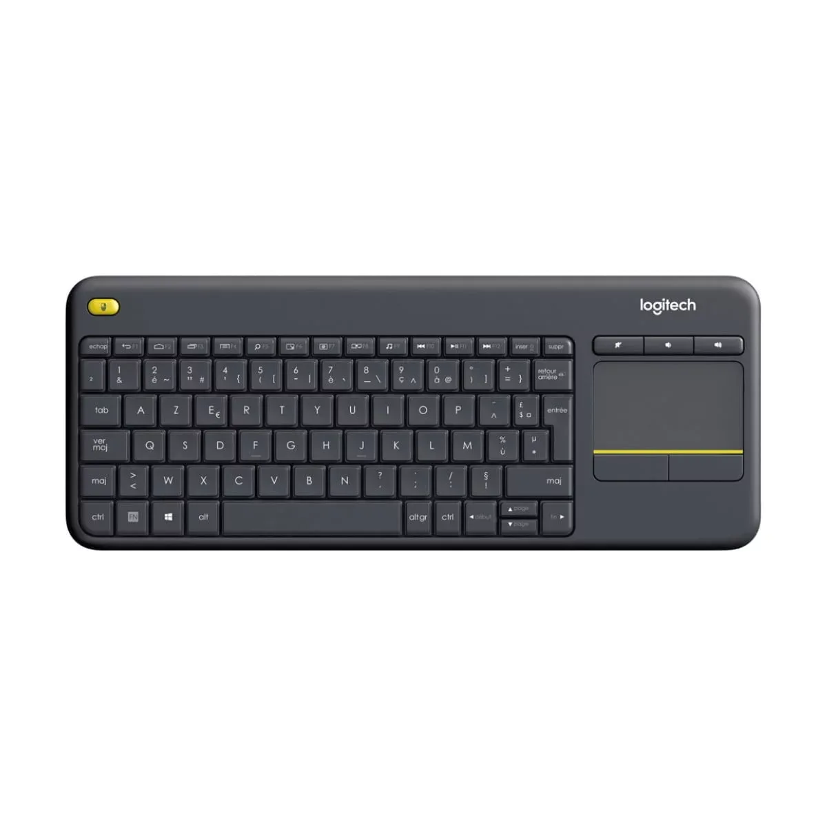 Clavier Sans Fil avec pavé tactile intégré Logitech K400 Plus (AZERTY, Français) - Image 1