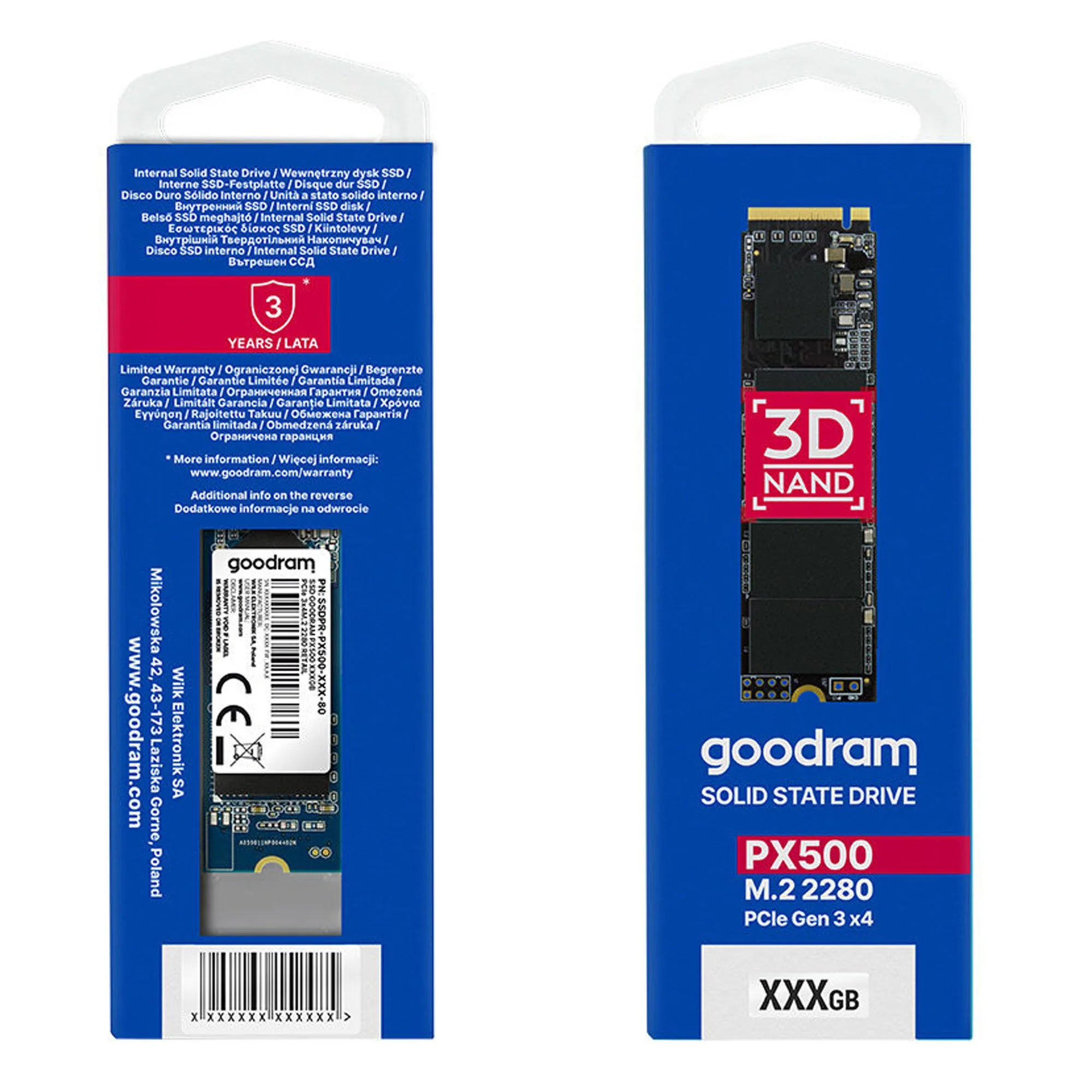Goodram PX500 NVME PCIE 3 Gen X4 SSD 256Gb - Image 2