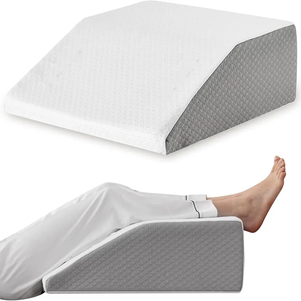 Oreiller pour jambes à mémoire de forme, coussin surélevé de 20 cm pour le repos et le sommeil, oreiller de positionnement pour dormir sur le côté - Image 1