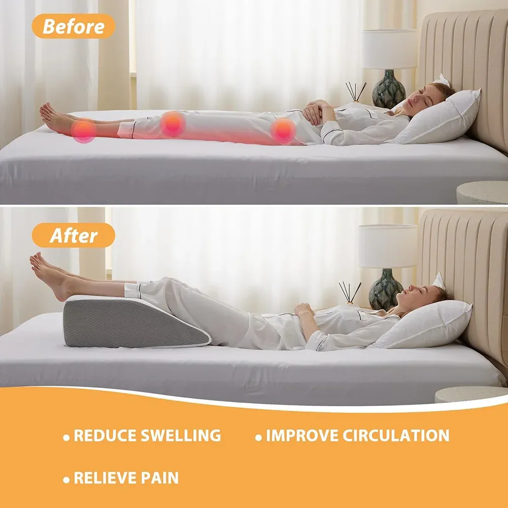 Oreiller élévateur pour jambes, finition soignée