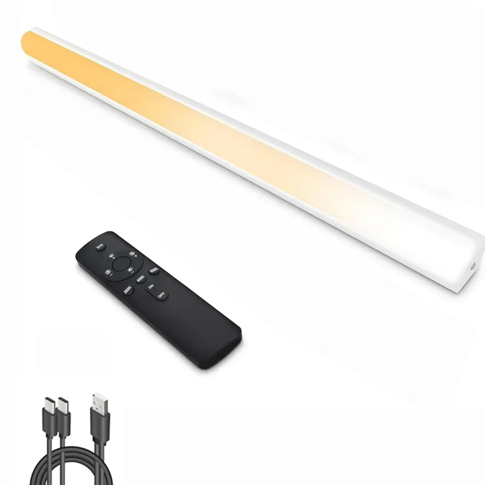 Éclairage sous-armoire rechargeable 30 cm et 50 cm, à 3 couleurs (CCT) et intensité variable, avec télécommande, pour cuisine, armoire et escalier 7