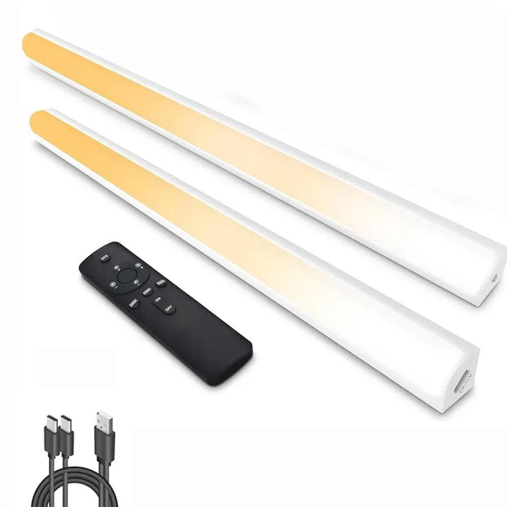Éclairage sous-armoire rechargeable 30 cm et 50 cm, à 3 couleurs (CCT) et intensité variable, avec télécommande, pour cuisine, armoire et escalier 9