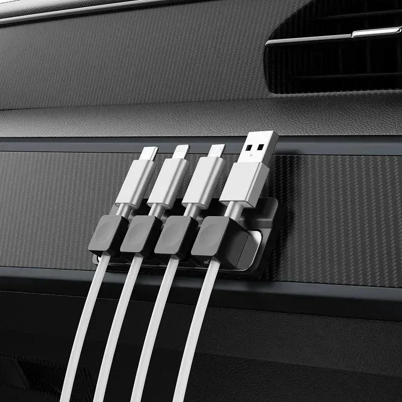 Attache-câbles magnétique réglable pour bureau et maison 4