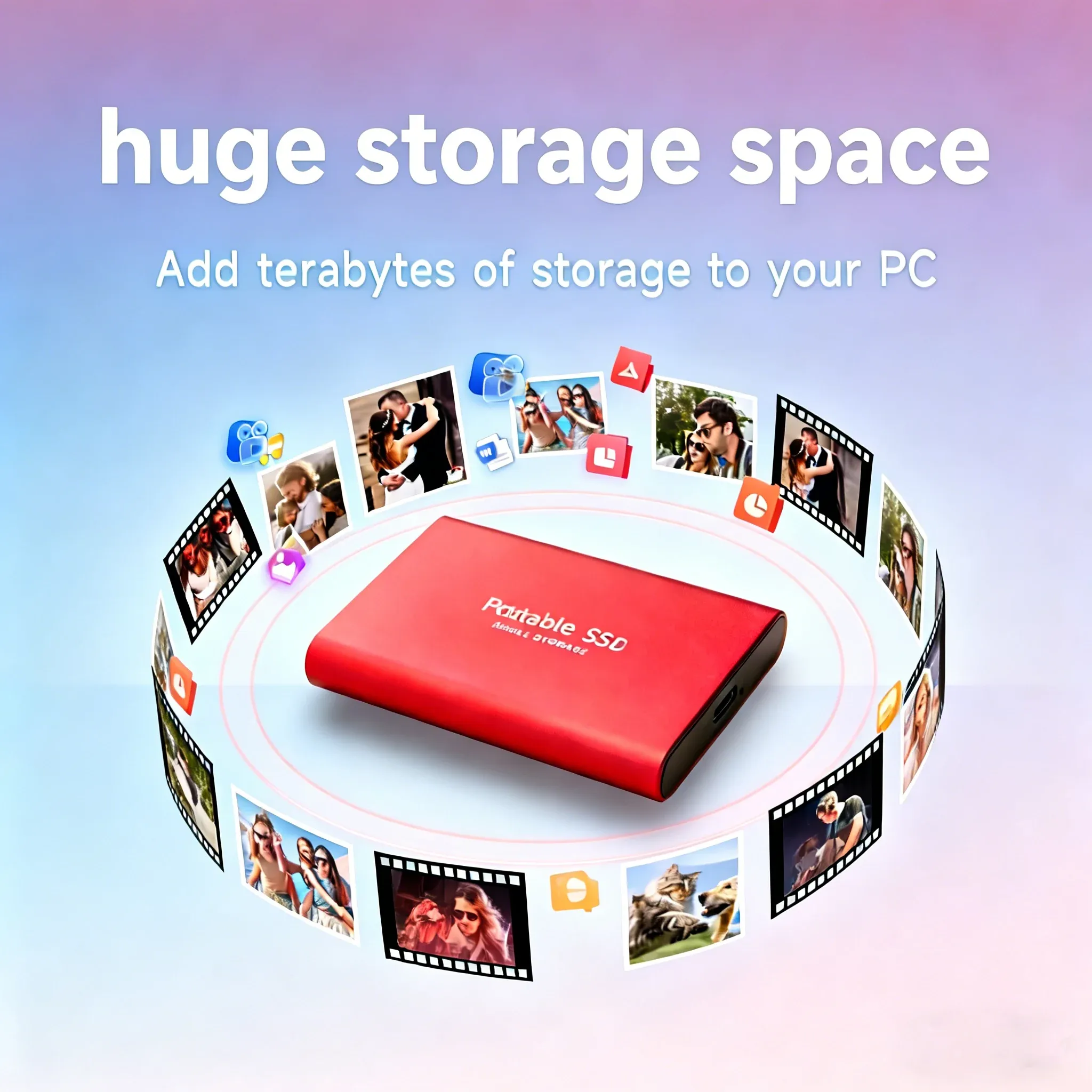 Disque SSD portable USB 3.2 Type-C pour ordinateur portable, PC et Mac 2