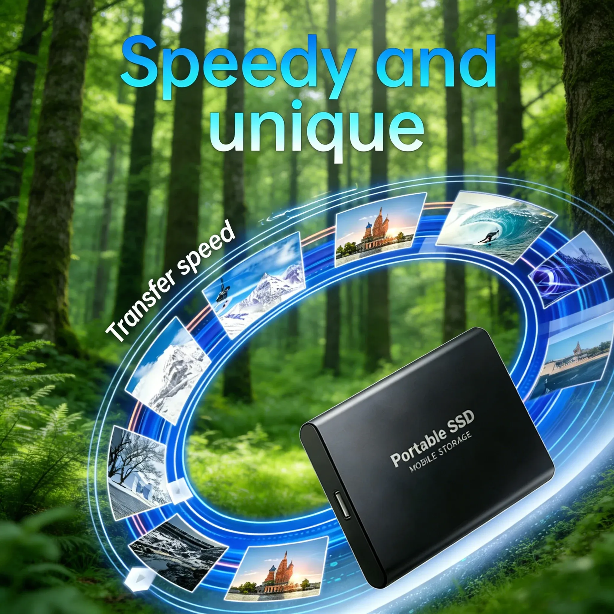 Disque SSD portable USB 3.2 Type-C pour ordinateur portable, PC et Mac 3