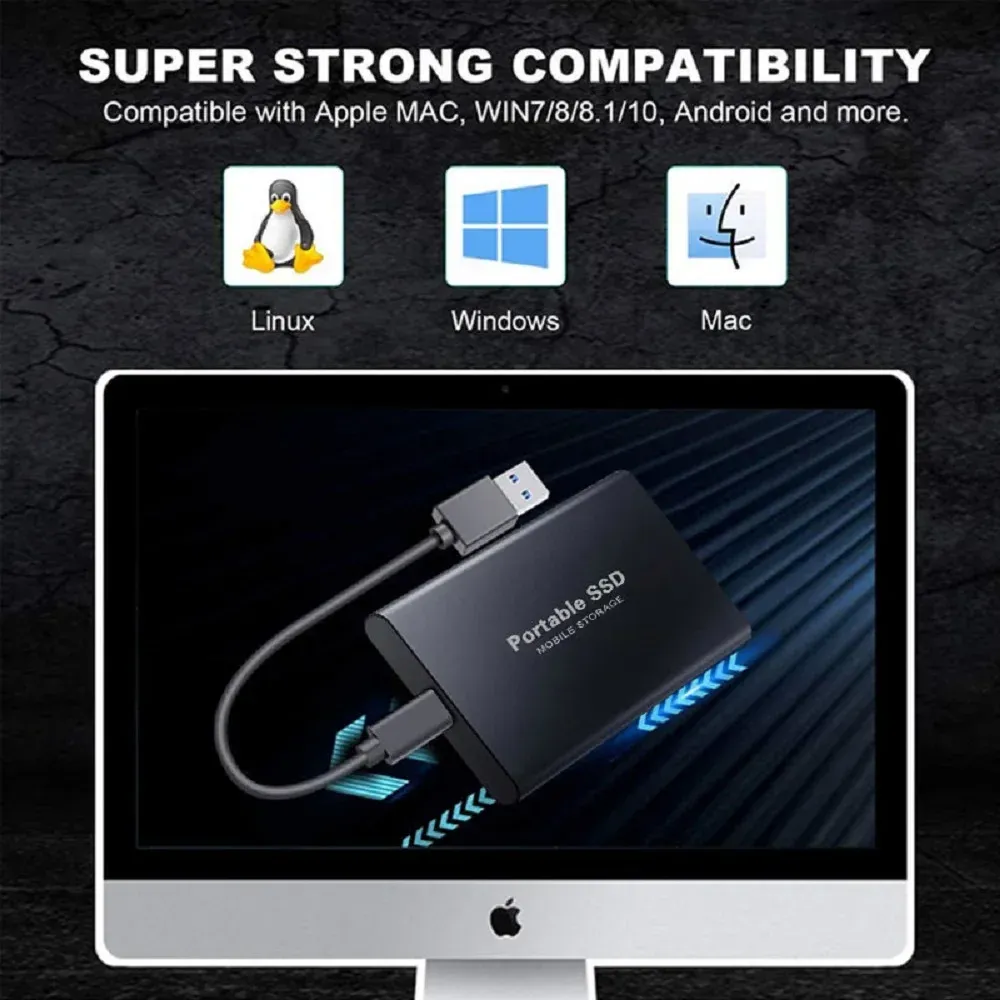 Disque SSD portable mis en valeur