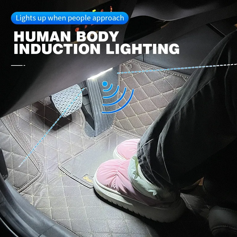 Lampe LED avec détecteur de mouvement, batterie 650 mAh, rechargeable par USB, détection automatique par induction, sans fil, pour coffre de voiture 2