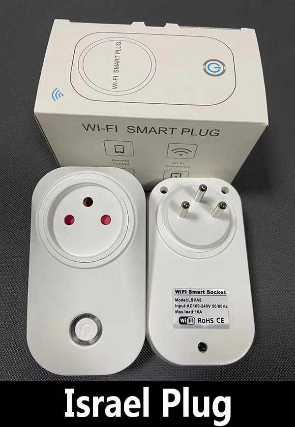 Prise connectée Wi-Fi intelligente 16 A, norme israélienne, compatible Alexa, Google Home et Assistant, contrôlable via l'application Tuya Smart Life 8