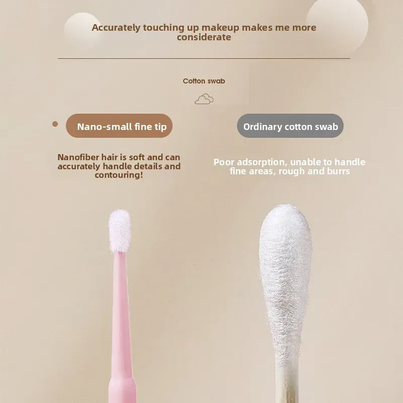 Brosses de nettoyage de cils, lot de 100, micro-cotons-tiges, brosses de maquillage à usage unique pour un nettoyage précis, outils de nettoyage beauté 5