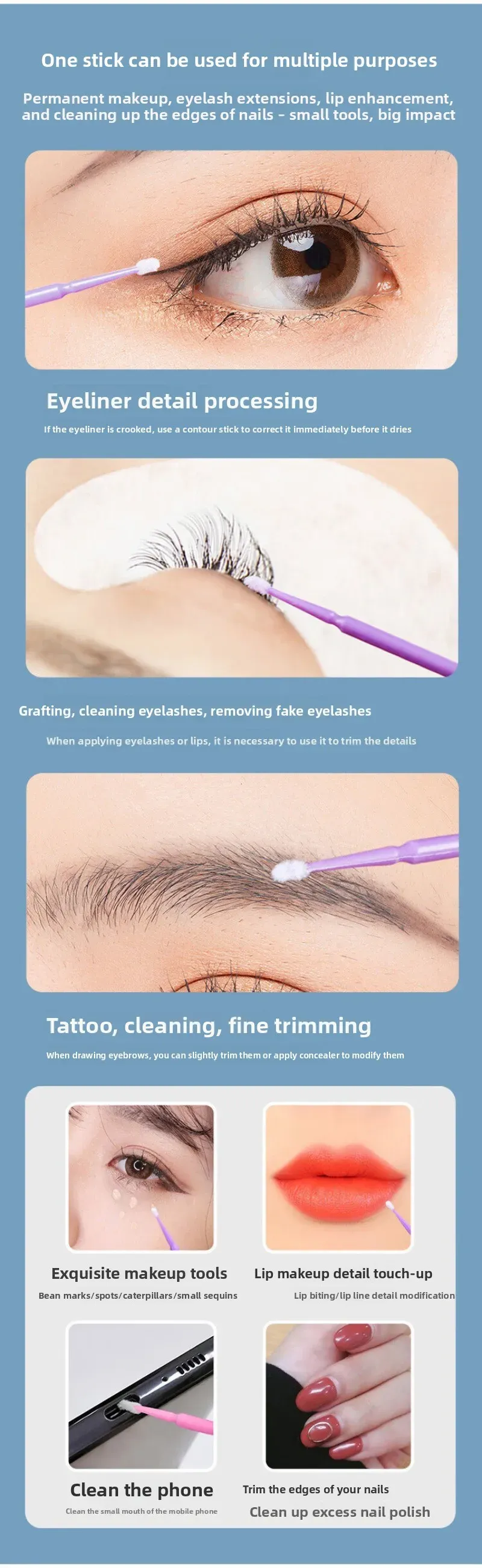 Détail des micro-brosses de nettoyage