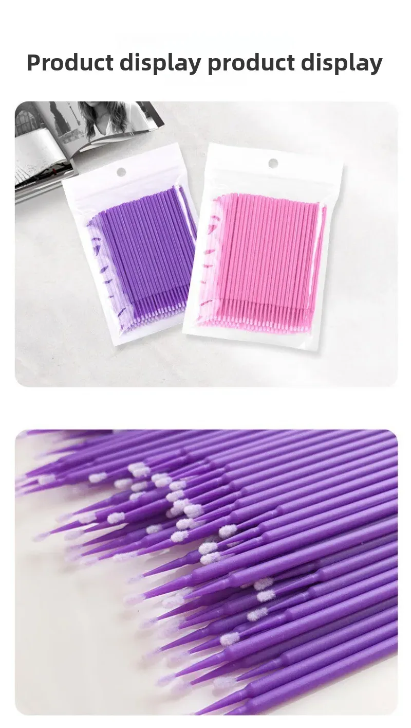 Kit de 100 brosses de nettoyage de cils