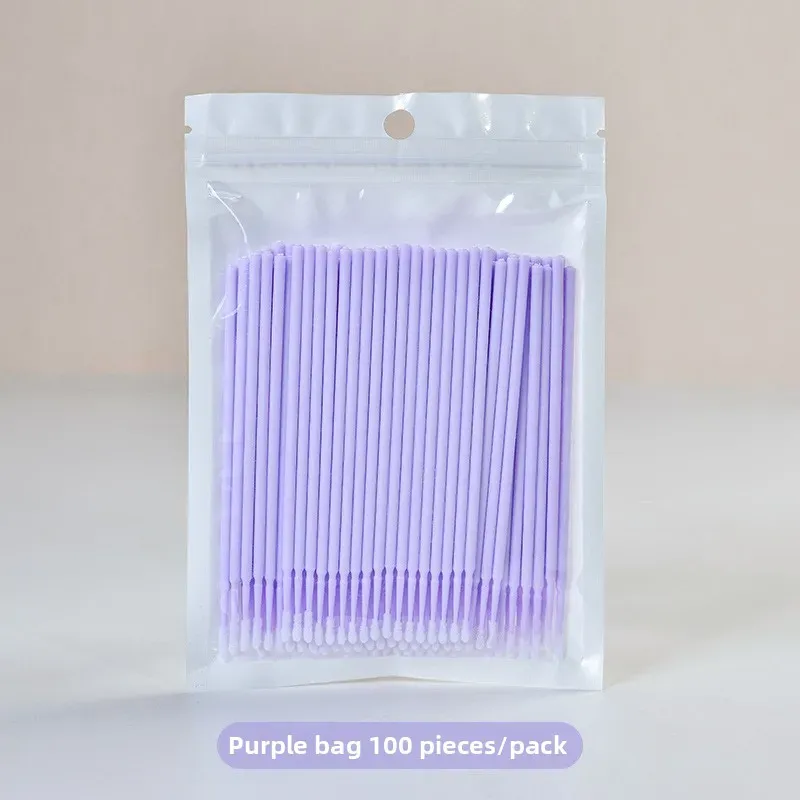 Brosses de nettoyage de cils, lot de 100, micro-cotons-tiges, brosses de maquillage à usage unique pour un nettoyage précis, outils de nettoyage beauté 7