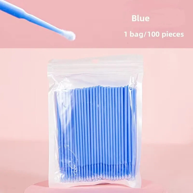 Brosses de nettoyage de cils, lot de 100, micro-cotons-tiges, brosses de maquillage à usage unique pour un nettoyage précis, outils de nettoyage beauté 11