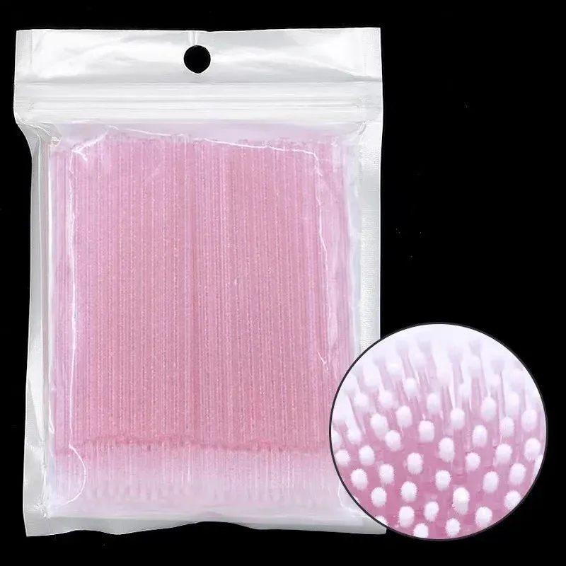 Brosses de nettoyage de cils, lot de 100, micro-cotons-tiges, brosses de maquillage à usage unique pour un nettoyage précis, outils de nettoyage beauté 12