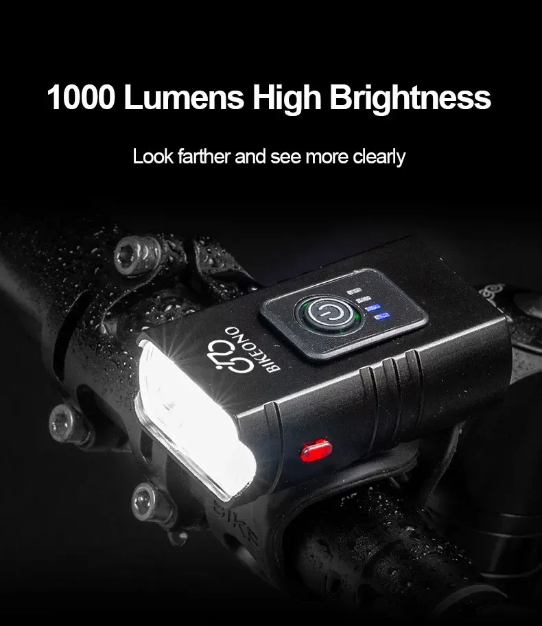 Lumière de vélo USB rechargeable, détail du design