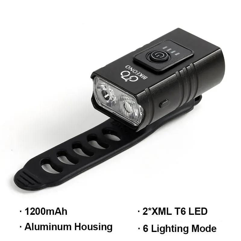 Lampe avant de vélo USB rechargeable, éclairage LED pour VTT 8