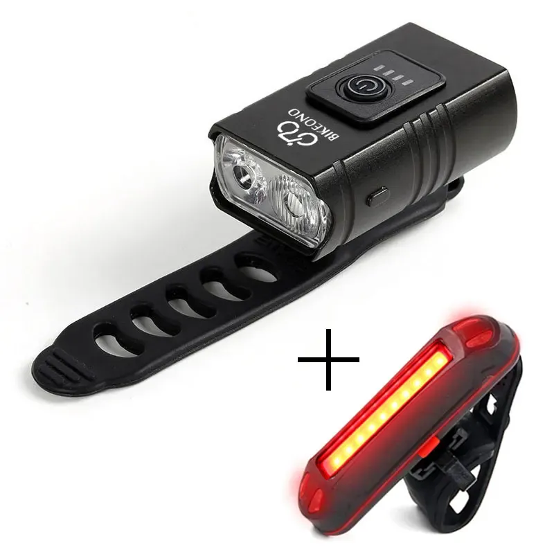 Lampe avant de vélo USB rechargeable, éclairage LED pour VTT 7