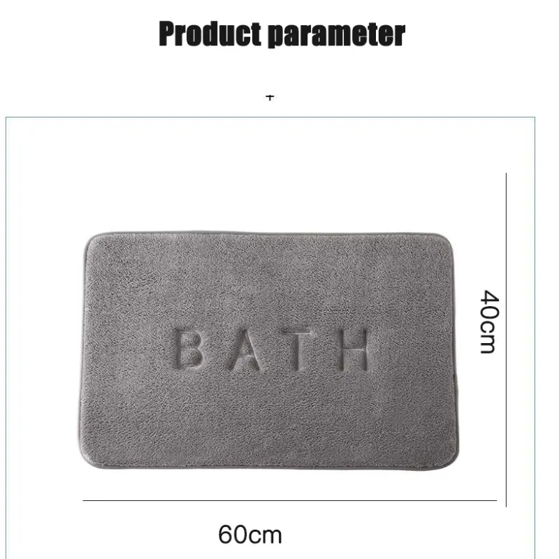 Tapis antidérapant en faux cachemire, mousse à mémoire de forme, polaire corail superabsorbant, tapis de sol pour cuisine, salon et salle de bain 4