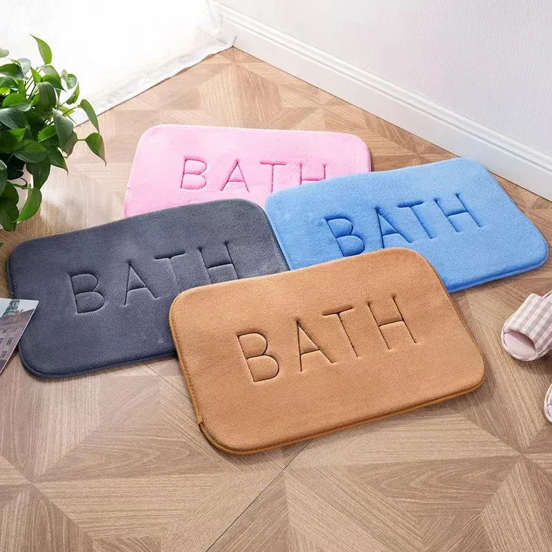 Tapis antidérapant en faux cachemire, mousse à mémoire de forme, polaire corail superabsorbant, tapis de sol pour cuisine, salon et salle de bain 6