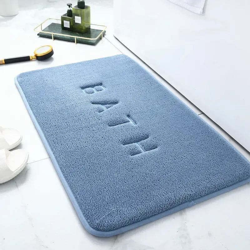 Tapis antidérapant en faux cachemire, mousse à mémoire de forme, polaire corail superabsorbant, tapis de sol pour cuisine, salon et salle de bain 9