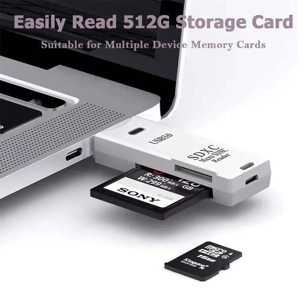 Lecteur de carte USB en situation d'utilisation