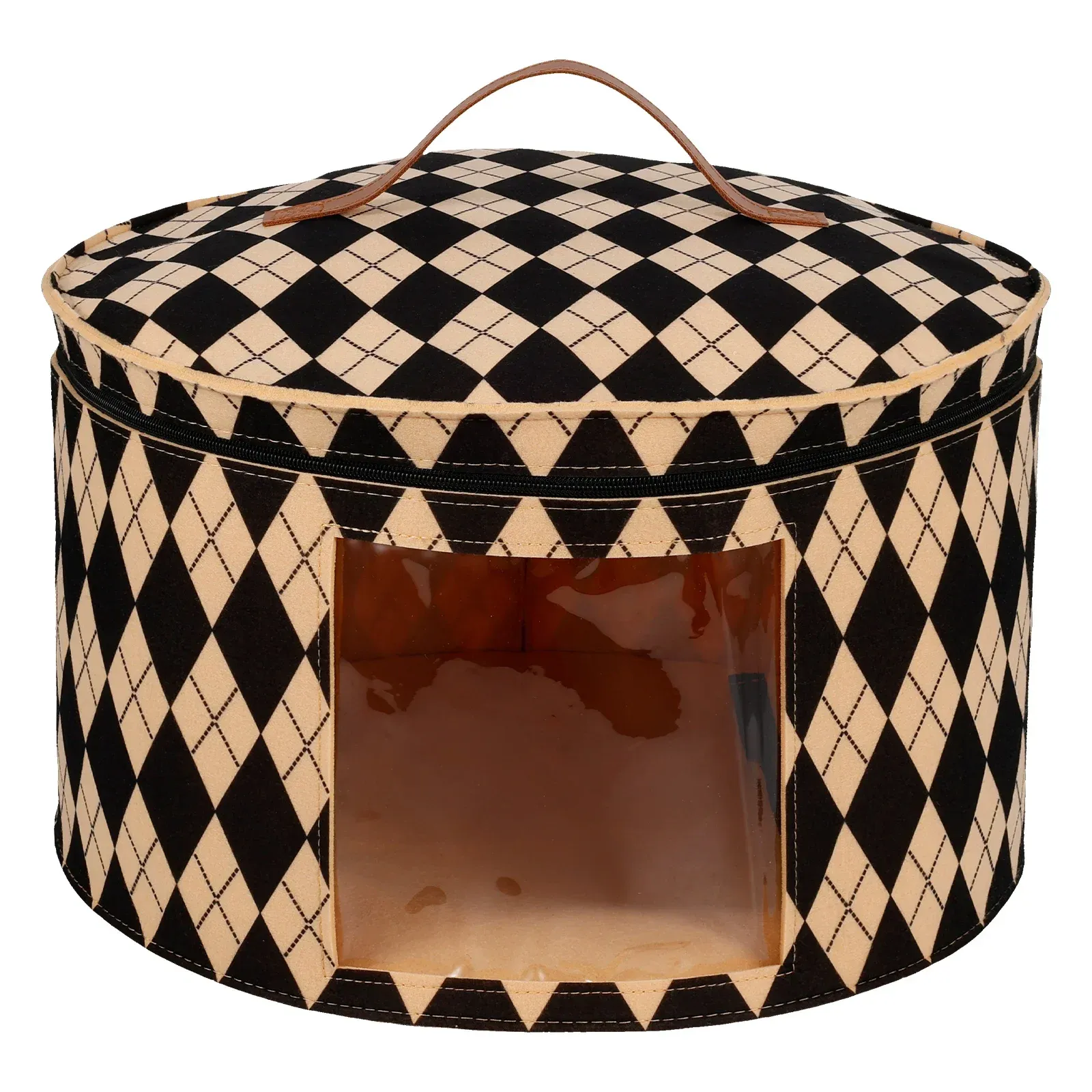 Boîte de rangement pour chapeaux, grande boîte circulaire pliable en feutre avec fermeture éclair, couvercle anti-poussière, boîte de voyage pour casquettes, organisateur de garde-robe 8
