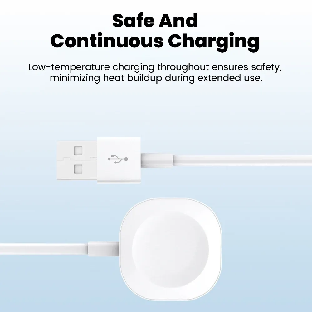 Câble de charge magnétique 1 m pour Apple Watch Series 11, 10, 9, 8, 7, 6, 5, 4, 3, 2, SE et Ultra, USB et USB-C, chargeur sans fil magnétique pour iWatch 5
