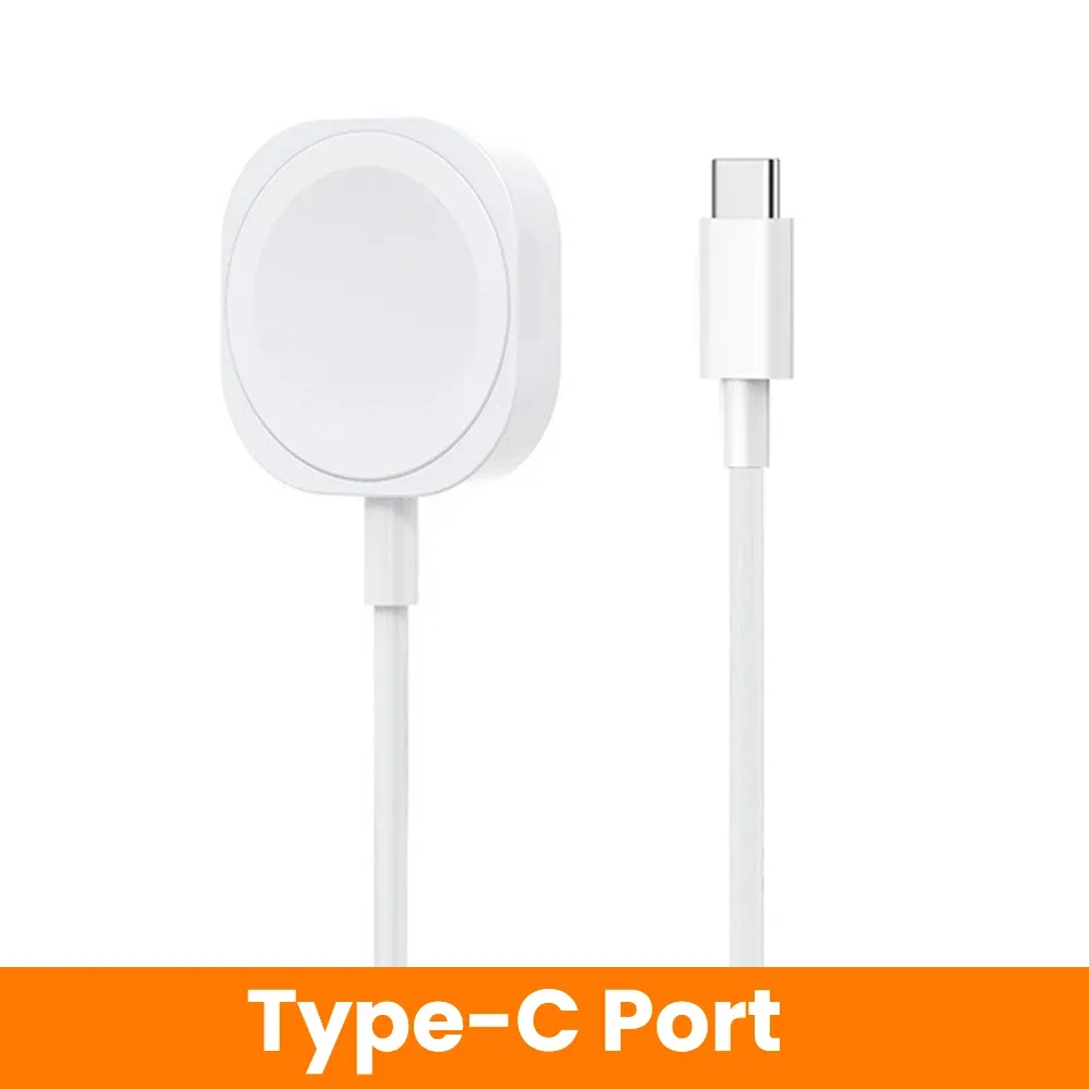 Câble de charge magnétique 1 m pour Apple Watch Series 11, 10, 9, 8, 7, 6, 5, 4, 3, 2, SE et Ultra, USB et USB-C, chargeur sans fil magnétique pour iWatch 8