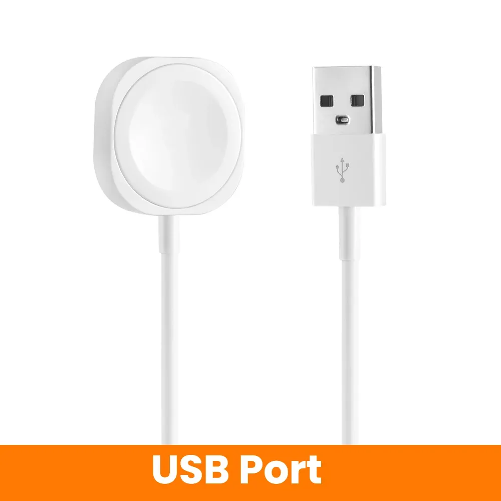 Câble de charge magnétique 1 m pour Apple Watch Series 11, 10, 9, 8, 7, 6, 5, 4, 3, 2, SE et Ultra, USB et USB-C, chargeur sans fil magnétique pour iWatch 9