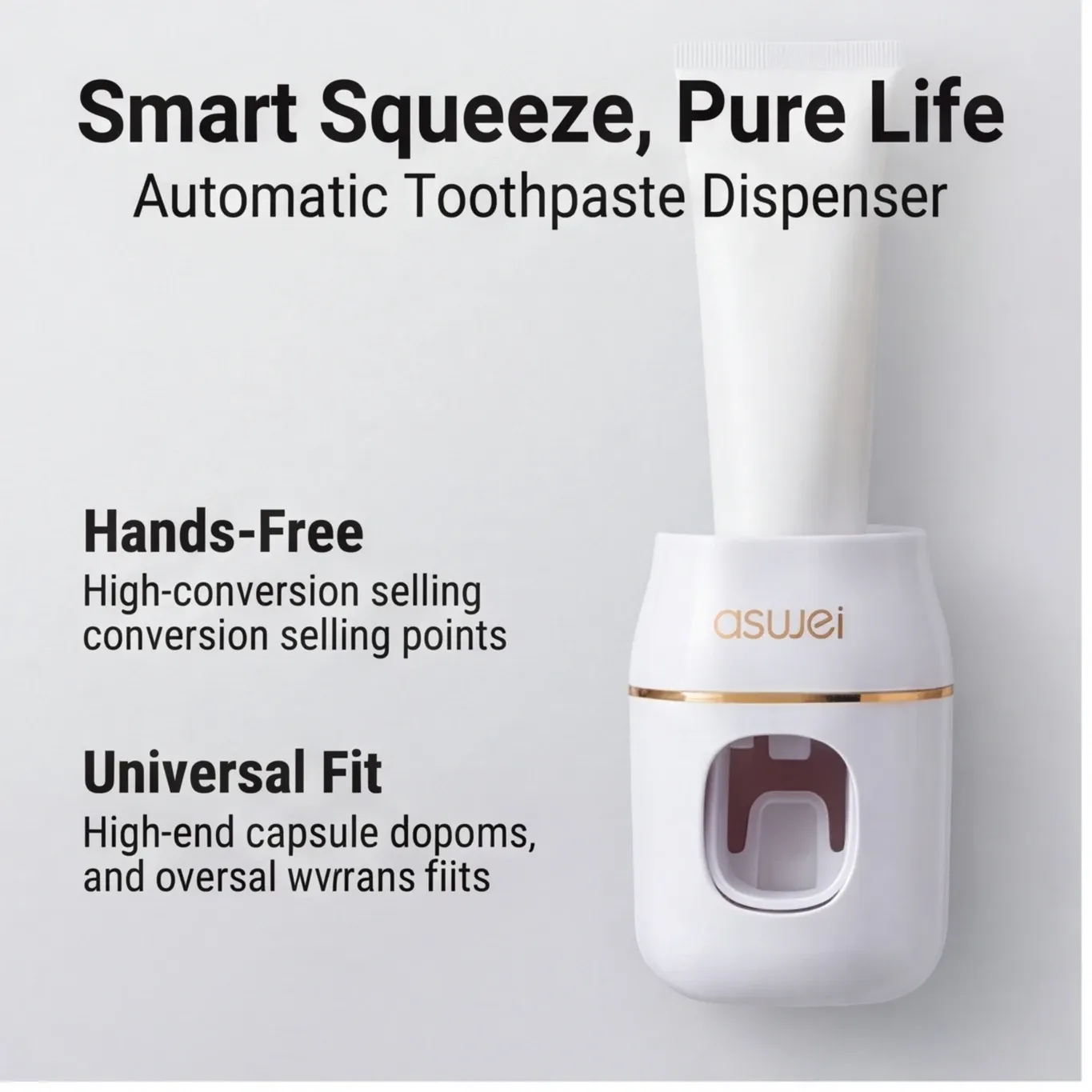 Distributeur automatique de dentifrice, détail du design