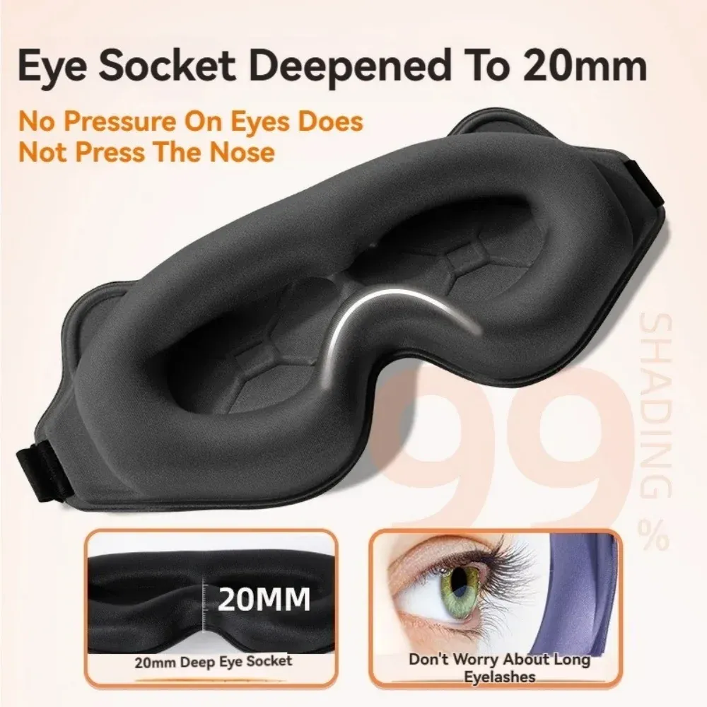 Masque de sommeil 6D occultant en mousse à mémoire de forme