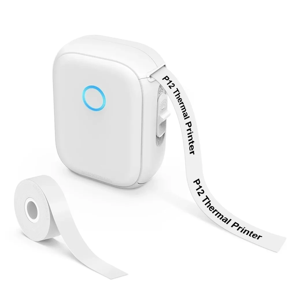 Mini-imprimante thermique portable Marklife P12 – Étiqueteuse pour autocollants adhésifs, compatible étiquettes P12 et 1PK en rouleau continu 23