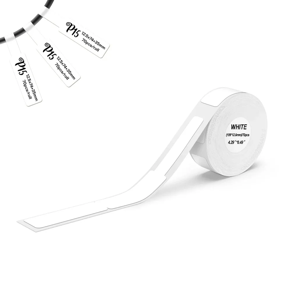Mini-imprimante thermique portable Marklife P12 – Étiqueteuse pour autocollants adhésifs, compatible étiquettes P12 et 1PK en rouleau continu 21