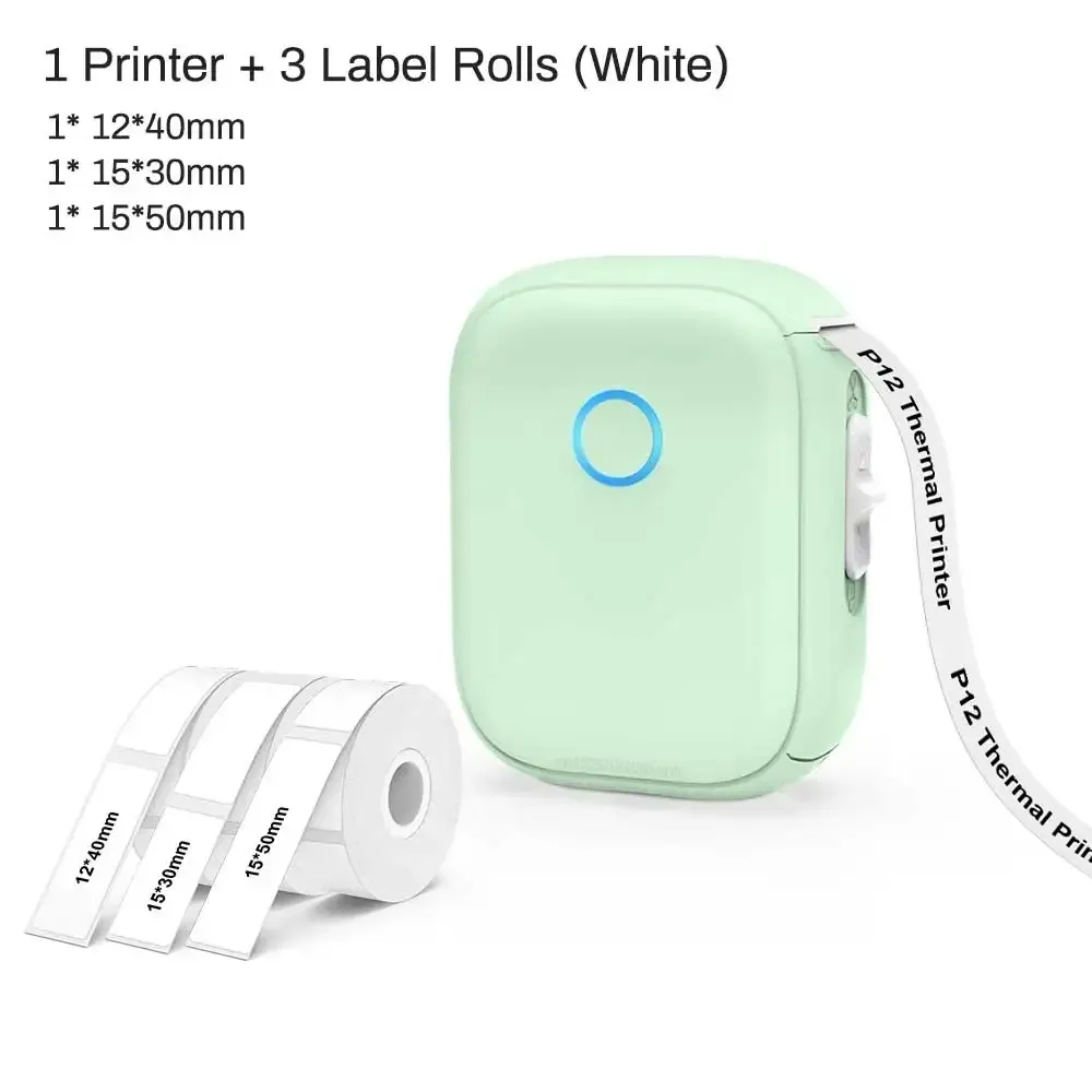 Mini-imprimante thermique portable Marklife P12 – Étiqueteuse pour autocollants adhésifs, compatible étiquettes P12 et 1PK en rouleau continu 29