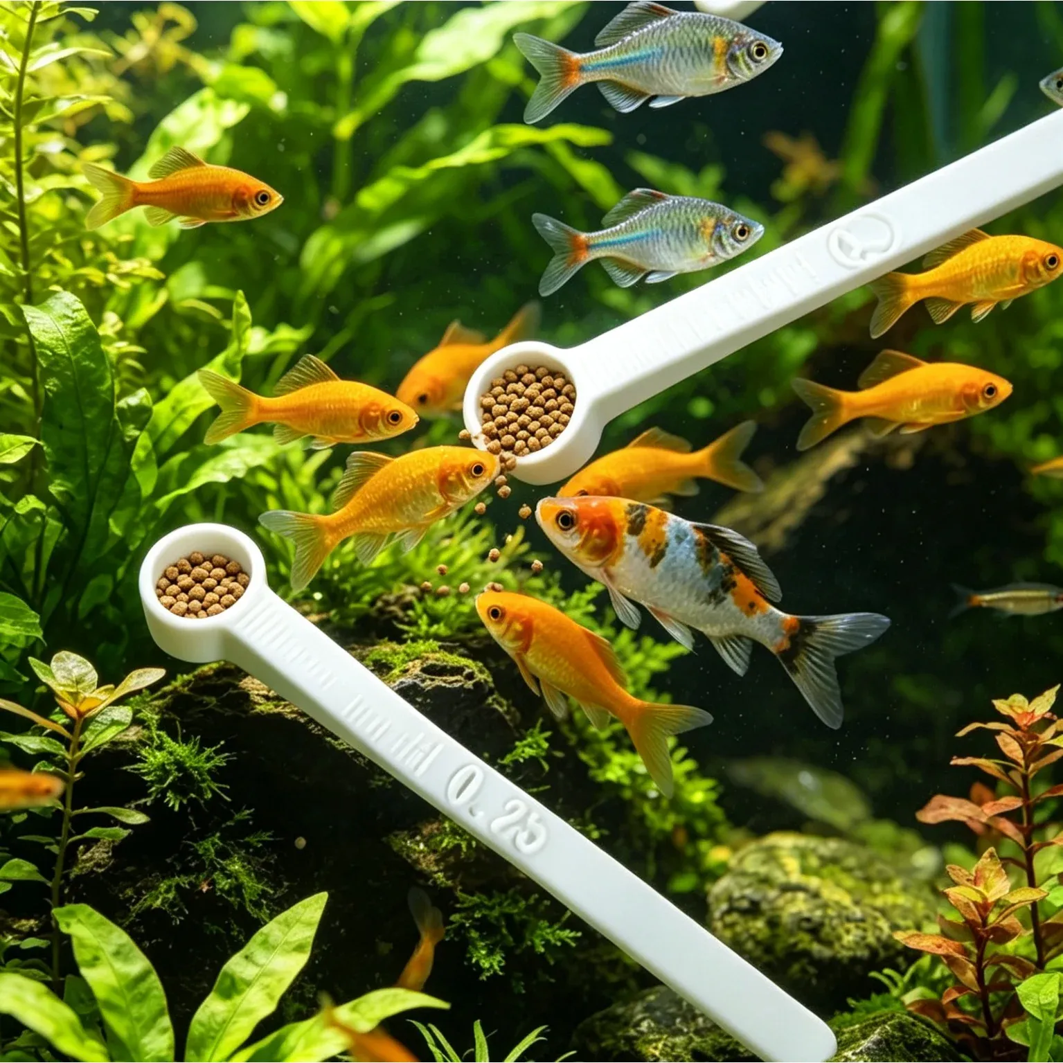 Cuillères doseuses de précision pour poissons d'aquarium (0,02 g / 0,1 g / 0,25 g) - Lot de 3 2