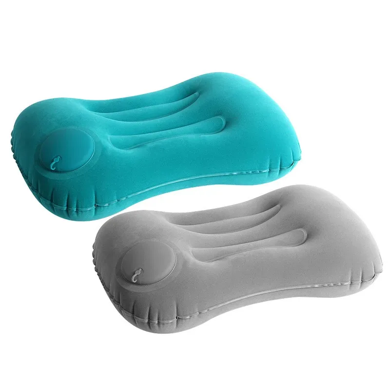 Oreiller gonflable de camping, portable et ultraléger, pour voyage, randonnée et sommeil, soutien cervical et lombaire