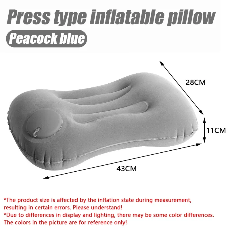 Oreiller gonflable de camping, portable et ultraléger, pour voyage, randonnée et sommeil, soutien cervical et lombaire 8