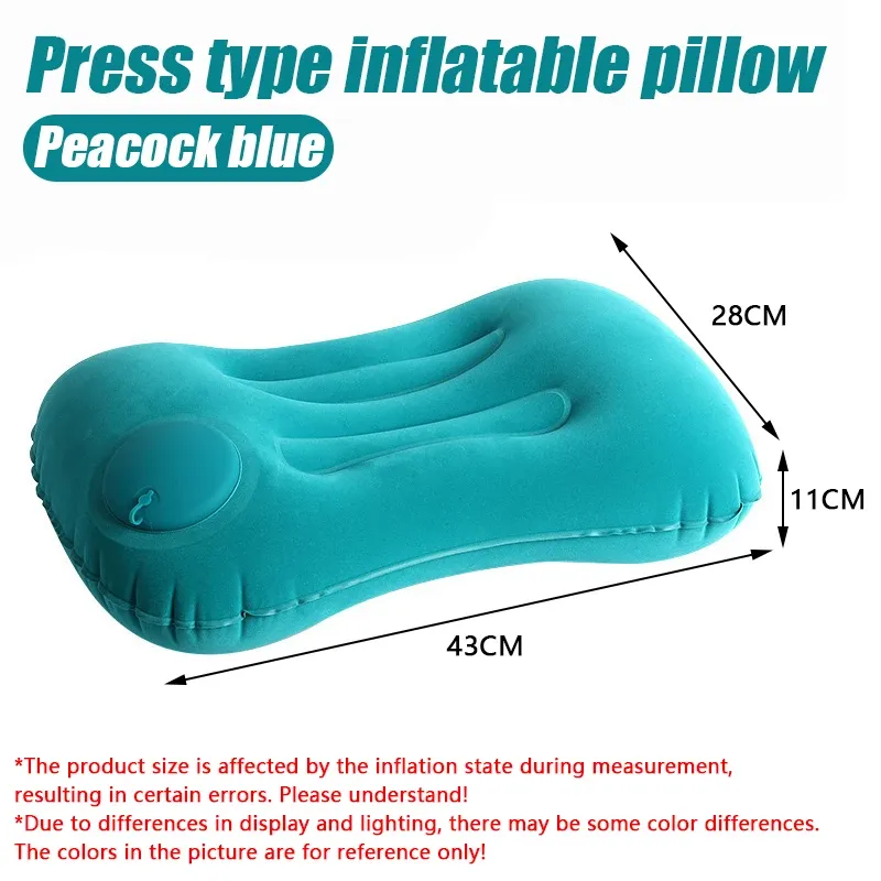 Oreiller gonflable de camping, portable et ultraléger, pour voyage, randonnée et sommeil, soutien cervical et lombaire 7