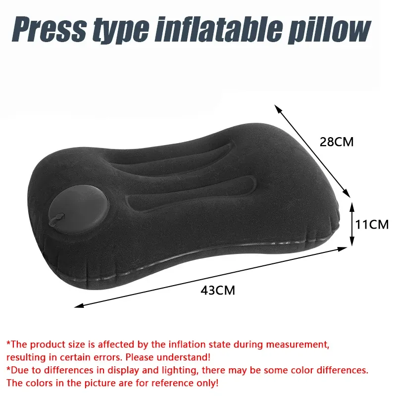 Oreiller gonflable de camping, portable et ultraléger, pour voyage, randonnée et sommeil, soutien cervical et lombaire 9