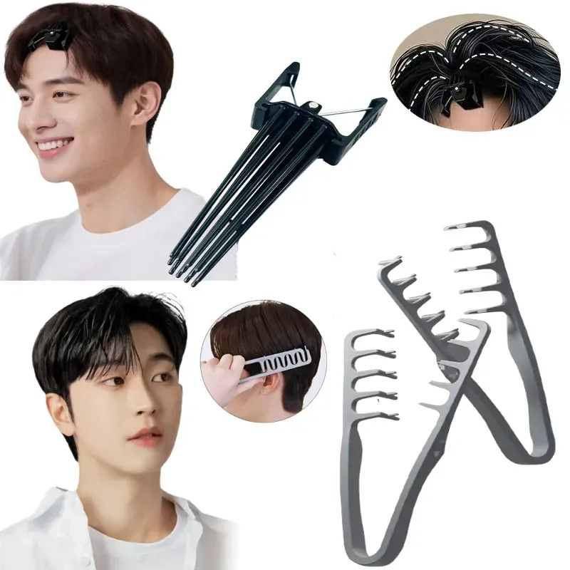 Ensemble d'outils de coiffure pour boucles pour hommes et femmes : peigne texturant, pince souple, bouclage naturel et accessoires de barbier sans trace 2