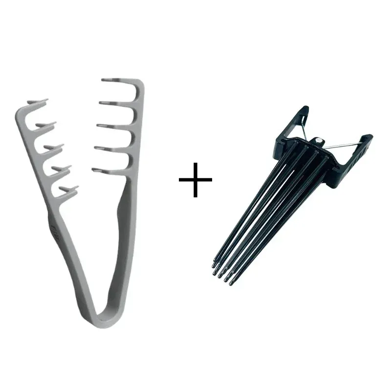 Ensemble d'outils de coiffure pour boucles pour hommes et femmes : peigne texturant, pince souple, bouclage naturel et accessoires de barbier sans trace - Image 1